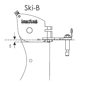 SmartTrack Roderhuvud Ski, Bottom Mount-Kajaksidan